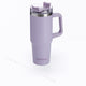 Mug de voyage Muitomas - mug de voyage - double paroi isolée - anse en paille pratique - 900 ml - violet