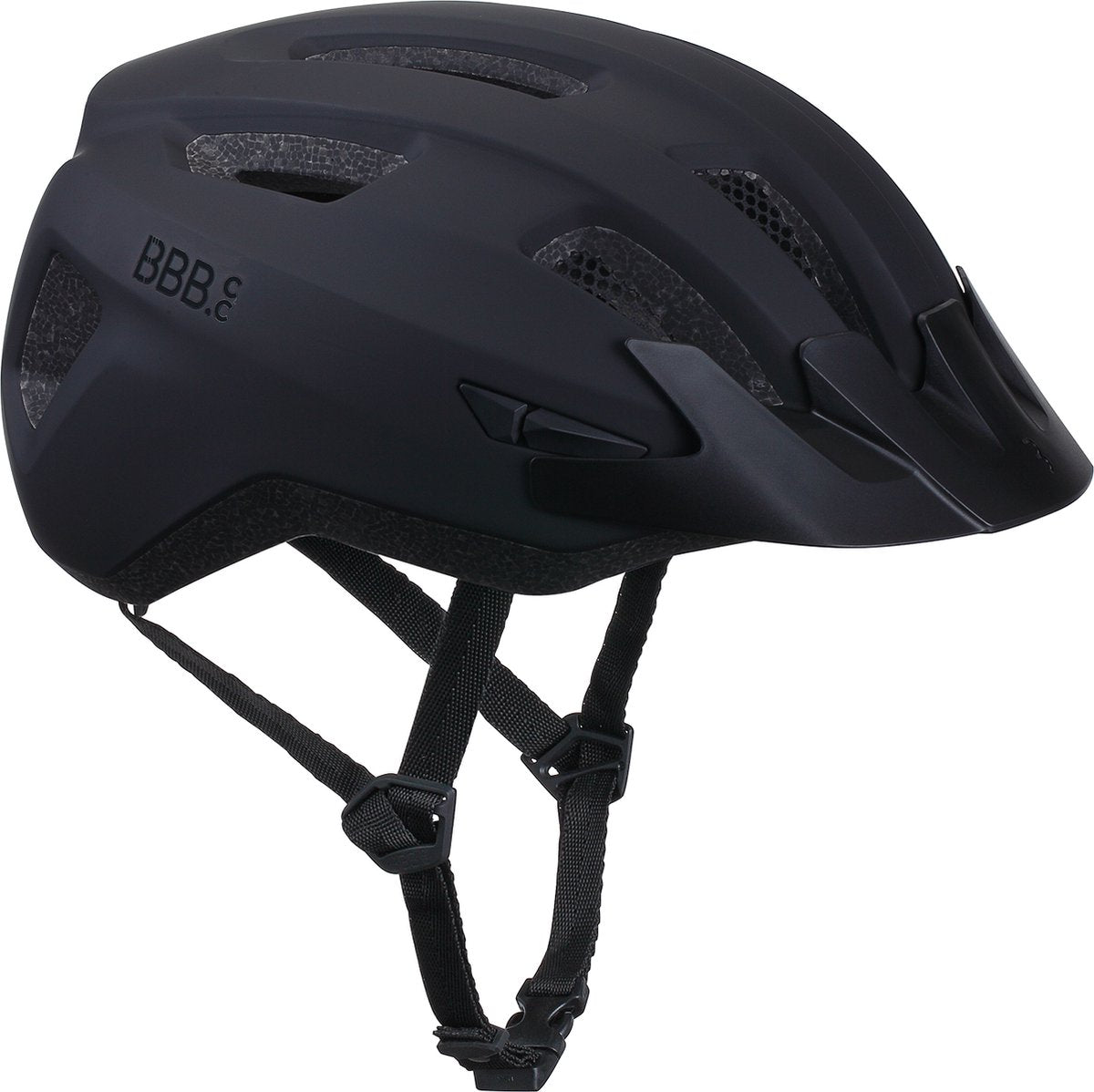 Bbb cycling casque de vélo de route avec sac pour casque - moyen : 52 - 58 cm - cyclisme, VTT vélo de ville - rembourrage lavable - casque de vélo femme homme - noir mat - condor 2.0 bhe-173t