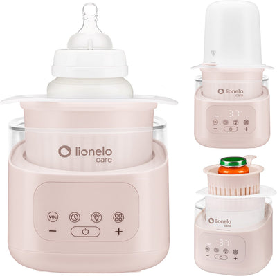Chauffe-biberon Lionelo thermup 4.0 - avec récipient amovible unique - 400w chauffage rapide - 6 fonctions incl. stérilisation et dégivrage - veilleuse à 3 réglages - écran tactile - contrôle de la température 25-100°c - conception hygiénique sûre