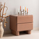Table de chevet Woood Lustra - bois - vieux rose brillant - 43x57x57