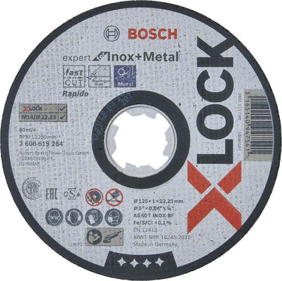 Disque à tronçonner Bosch x-lock 125x1mm inox droit