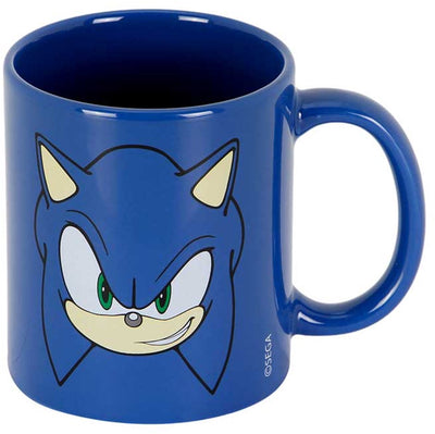 Karactermania - Sonic the Hedgehog - Sega Face - Mug dans une boîte cadeau - Mugs - Sacs à café - Bleu
