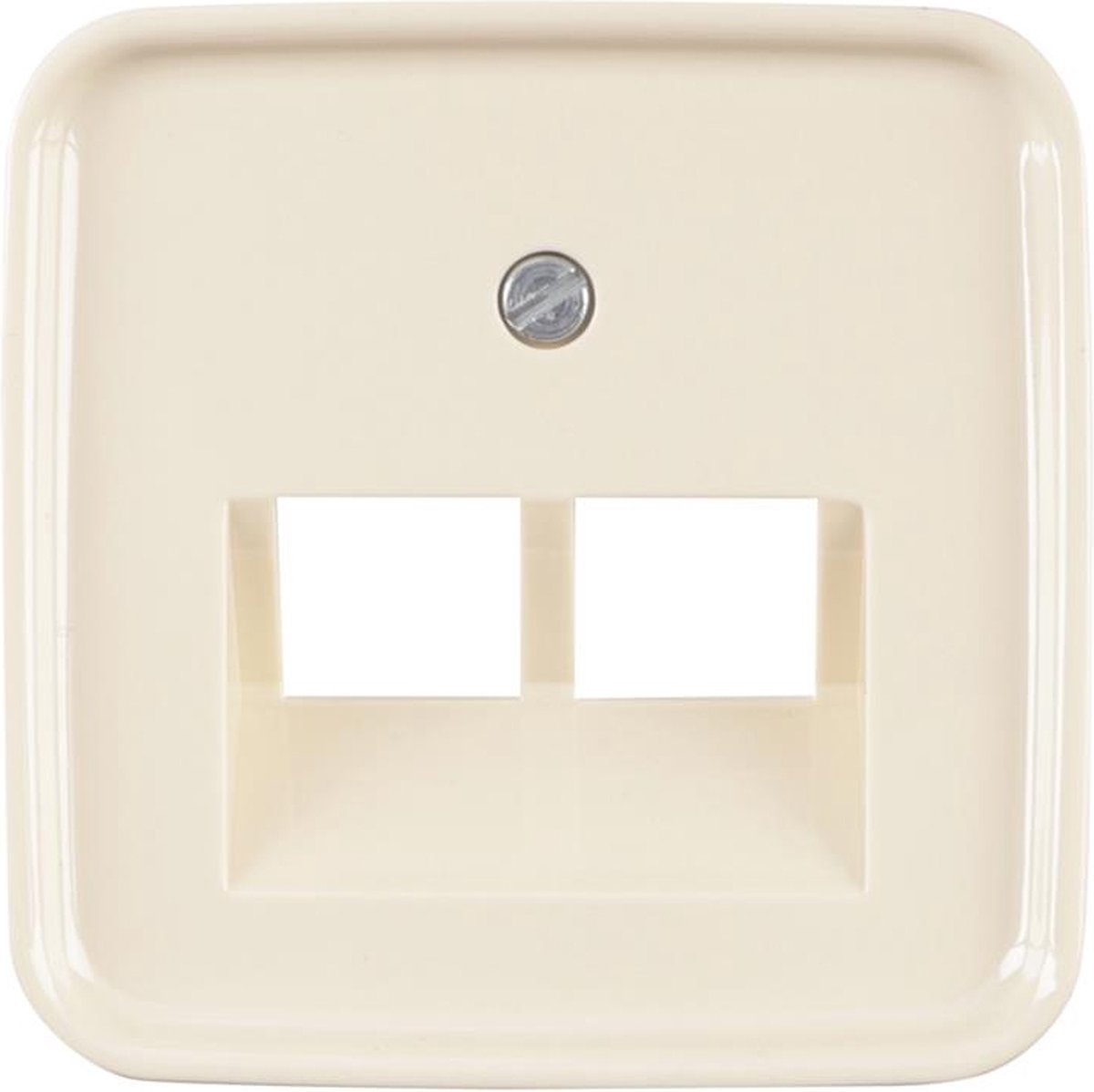 Busch-jaeger si plaque centrale crème tel data 2x8pl