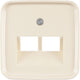 Busch-jaeger si plaque centrale crème tel data 2x8pl