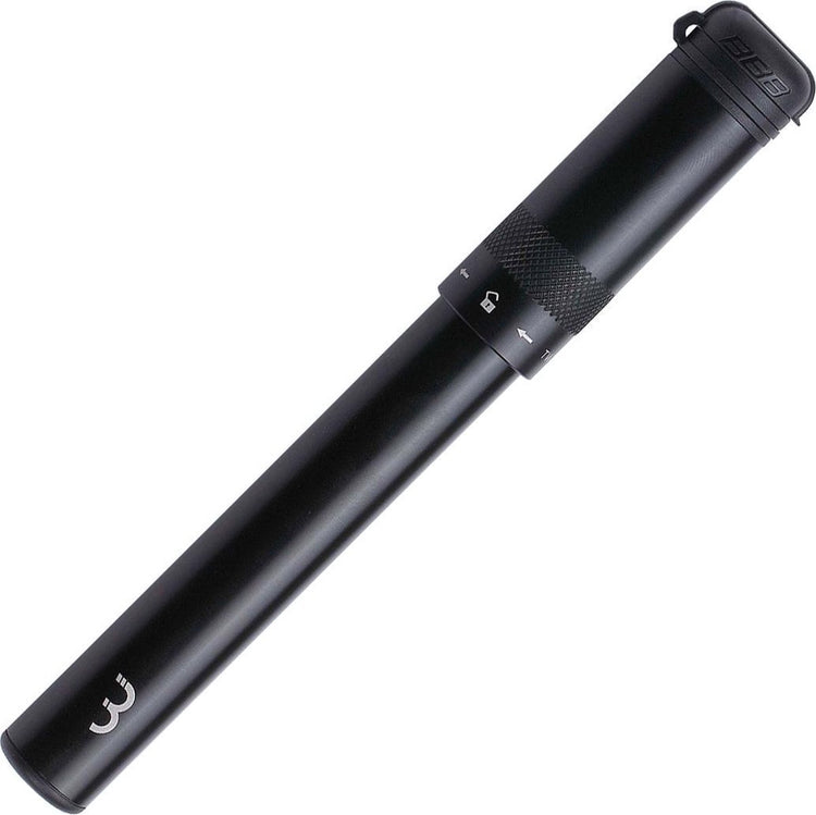 Bbb cycling easyroad mini pompe à vélo vélo de course - petite pompe à vélo avec support de montage - mini pompe avec pression maximale 9 bar - noir - 18,5 cm - bmp-49