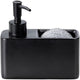 Distributeur de savon noir Wenko avec porte-éponge - 150 ml