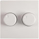 Plaque centrale Gira pour variateur duo – blanc – convient pour st55