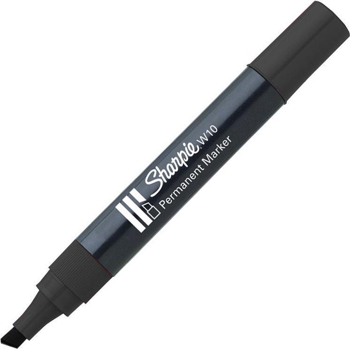 Marqueur permanent noir Sharpie w10 – pointe biseautée