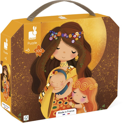 Janod - puzzle inspiré de Gustav Klimt - dans un coffret puzzle - 100 pièces - dès 6 ans