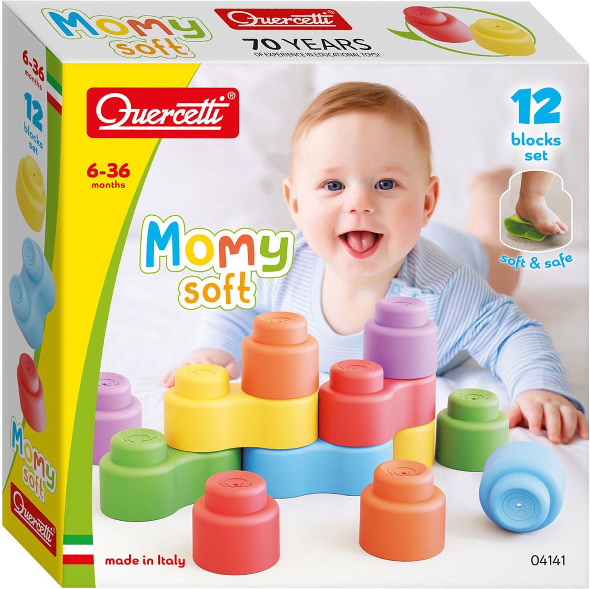 Quercetti Momy Soft Buildat Blocs, 12dlg.