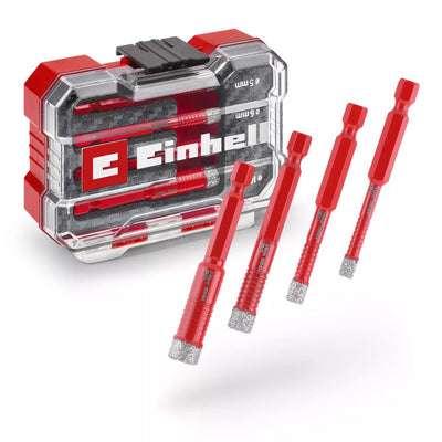 Coffret de forets diamantés Einhell - 4 pièces - coffret xs