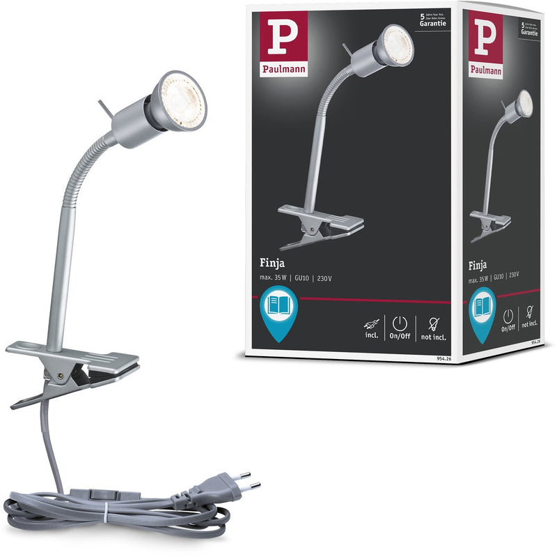 Paulmann spot à pince finja chrome mat 230v gu10