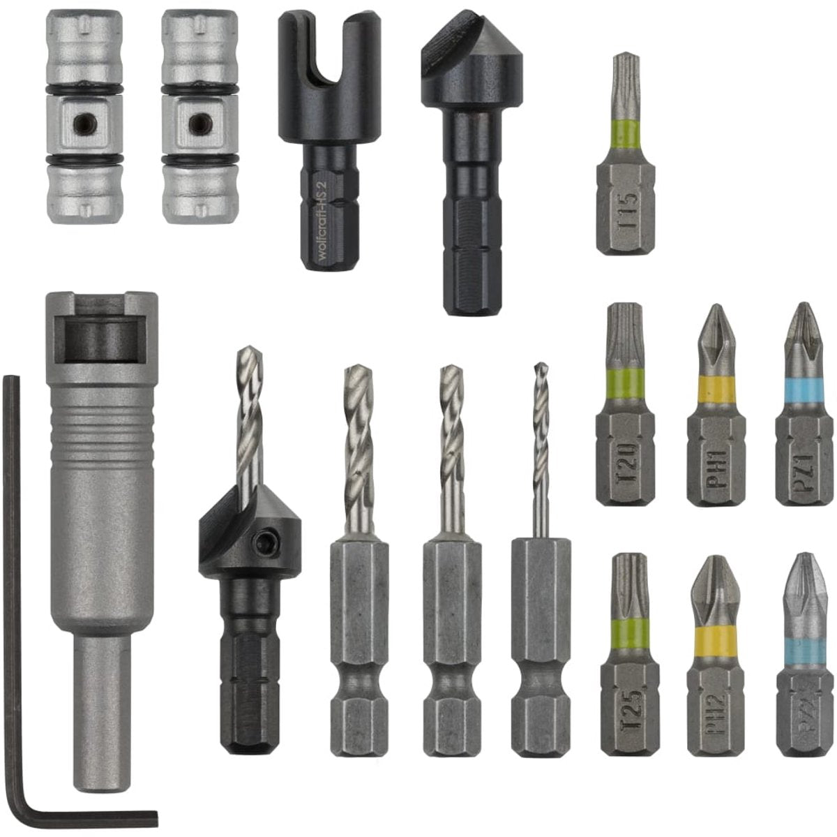 Wolfcraft - jeu d'embouts flip - tout en 1 - 17 pièces - 3086000