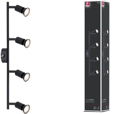 Projecteur Paulmann carolina gu10 230v max. 4x10w dimmable noir mat