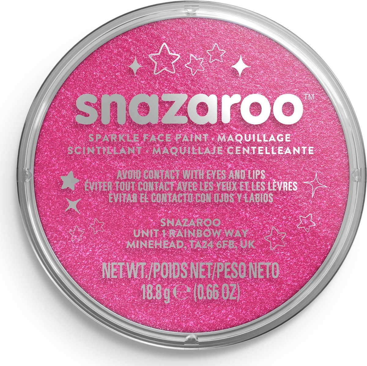 Snazaroo peinture pour le visage nacre 18 ml rose scintillant
