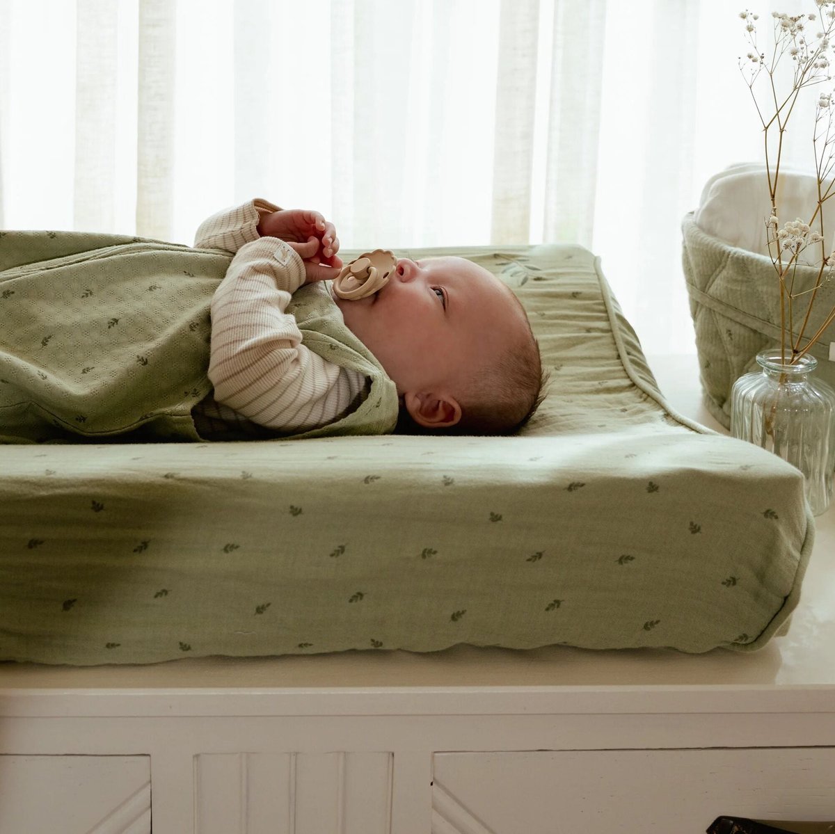 Housse de matelas à langer Little Dutch - vert - essentiels
