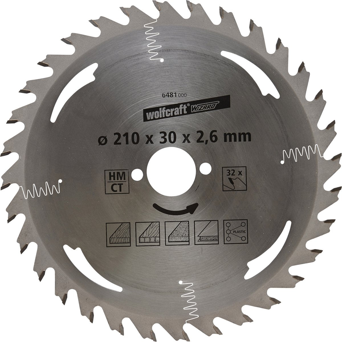 Wolfcraft - lame de scie circulaire 210x30mm - 32 dents - lame de scie pour scie circulaire - série argent - 6481000