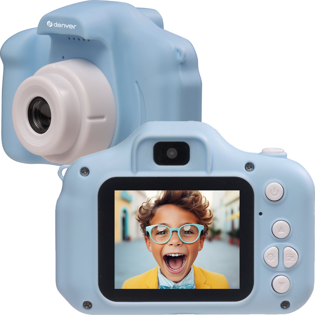Appareil photo pour enfants Denver Full HD - caméra selfie - 40mp - appareil photo numérique enfants - photo et vidéo - jeux - kca1340 - bleu