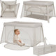 Lionelo Mila – Lit de camping voyage 2 en 1 – léger – 2 positions en hauteur – matelas T25 de 4 cm – ventilation en maille à 360° – pliage compact et rapide – entrée latérale avec fermeture éclair – sac de transport inclus – housse amovible et lavable