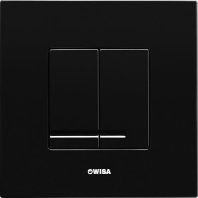 Panneau de commande Wisa xs - carré - 16x16x1 - double chasse - plastique - noir