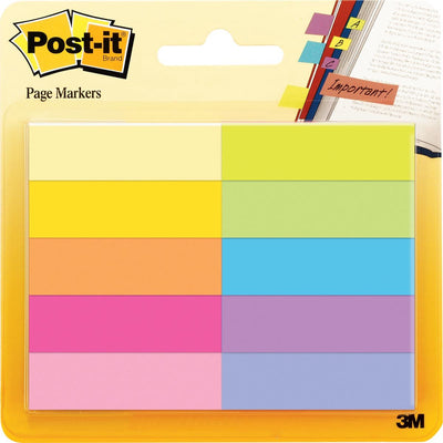 Index post-it 670-10ab papier15x50mm autocollant assorti 500 pièces