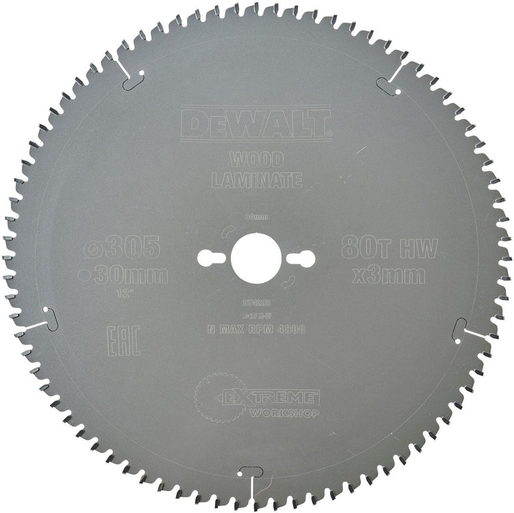 Lame de scie Dewalt métal dur 80 dents tcg - ø 305 x 30 mm