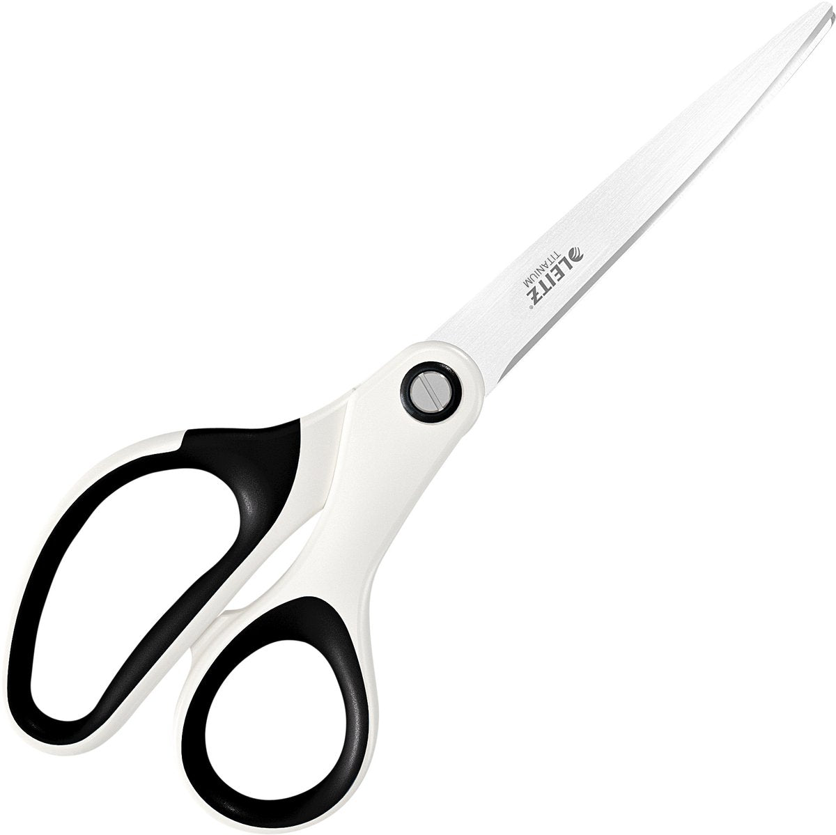 Ciseaux Leitz wow Titanium - 205 mm - pour le bureau et le travail à domicile - idéal pour le bureau à domicile - blanc