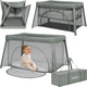 Lionelo Mila – Lit de camping voyage 2 en 1 – léger – 2 positions en hauteur – matelas T25 de 4 cm – ventilation en maille à 360° – pliage compact et rapide – entrée latérale avec fermeture éclair – sac de transport inclus – housse amovible et lavable