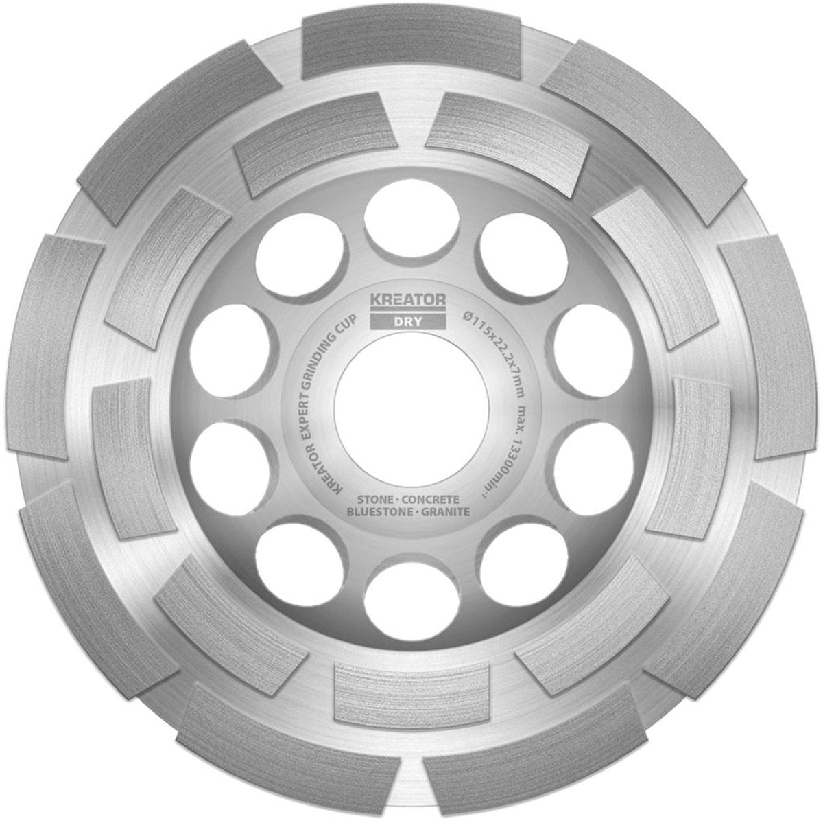Kreator krt086100 jeu de disques diamantés – ø115mm