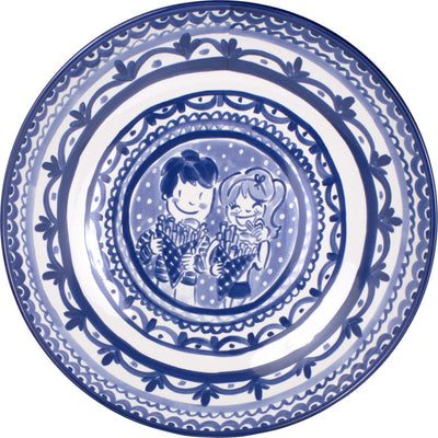 Blond Amsterdam delft blond - bol - ø 36 cm - bleu