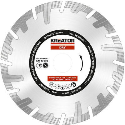 Kreator krt084103 jeu de disques diamantés – ø150mm