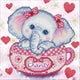 Diamond dotz® Diamond Dotz Charity Elephant - Peinture diamant - 7 756 dotz - 30x30 cm