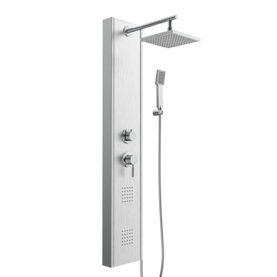 Panneau de douche Schütte Schütte avec un mélangeur à bouton Tahiti en acier inoxydable