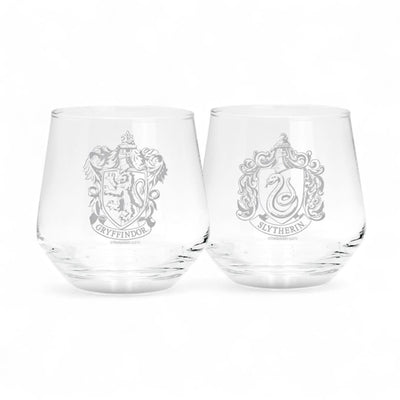 Ensemble de verres unisexe Harry Potter Gryffondor Serpentard - transparent - standard