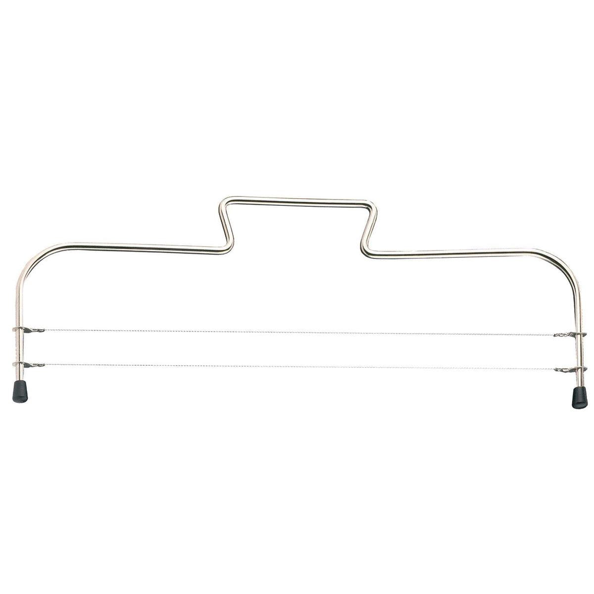 Coupe-gâteau Westmark avec 2 fils de coupe dentelés, acier inoxydable, longueur : 32 cm, simplex duo, argent, 71602270