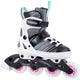Patins à roues alignées Tempish System - patins à roues alignées - réglables - enfants - blanc noir rose - taille 33-36