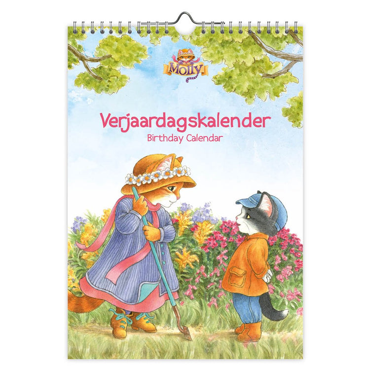 Calendrier d'anniversaire a4 chats Comello franciens mollie