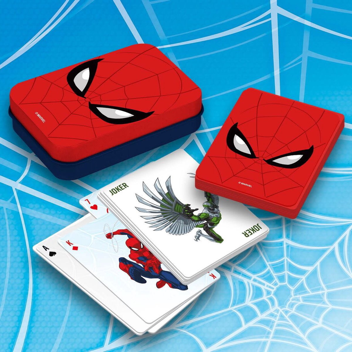 Paladone merveille : cartes à jouer Spider-Man avec boîte de rangement