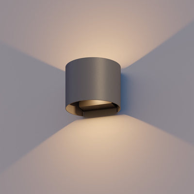 Calex applique LED verona - ovale - LED haut vers le bas - angle de faisceau réglable - 7w - éclairage de jardin - design moderne - lumière blanc chaud - pour intérieur et extérieur - anthracite