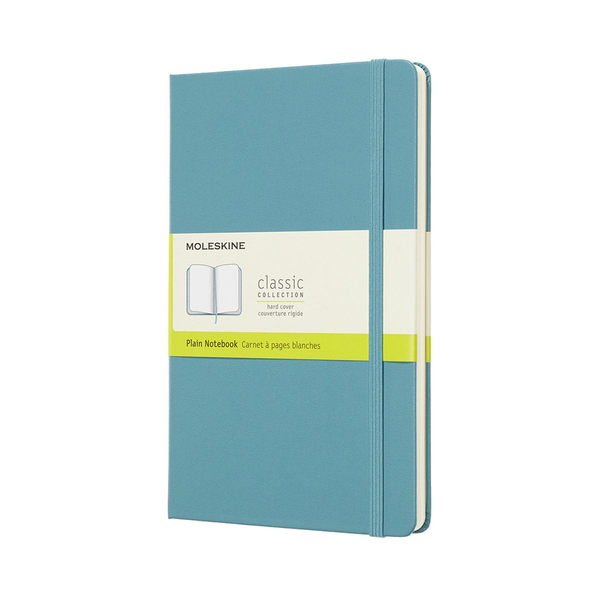 Carnet classique Moleskine - grand - couverture rigide - vierge - bleu récif