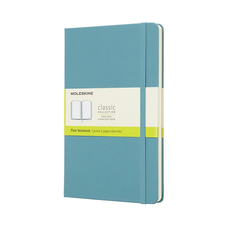 Carnet classique Moleskine - grand - couverture rigide - vierge - bleu récif