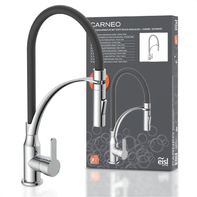 Mélange de cuisine EISL avec sortie à touch Carneo Black Chrome Colore
