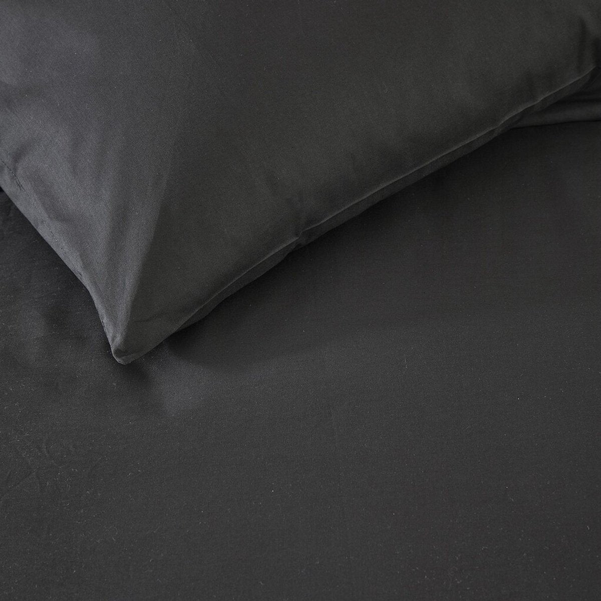 Parure housse de couette 1 personne week-end Cendrillon 135x200cm coton noir + 1 taie 60x70