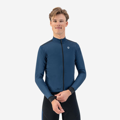 Rogelli core chemise de cyclisme manches longues homme - chemise de cyclisme - coupe confort - bleu - taille l