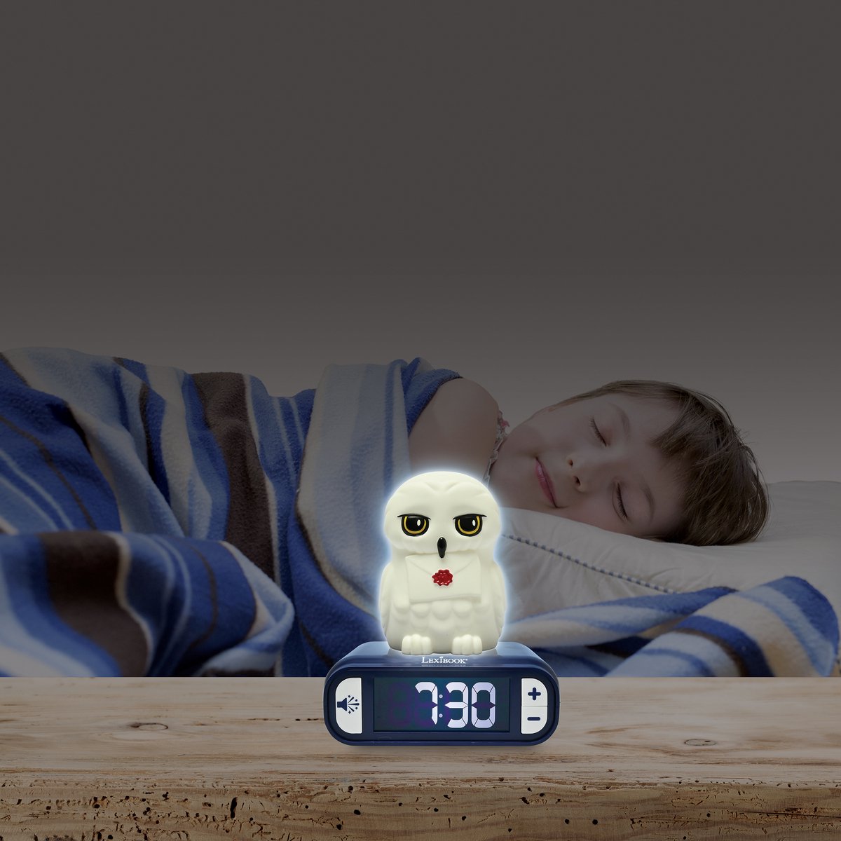 Réveil veilleuse Lexibook Hedwig avec sons