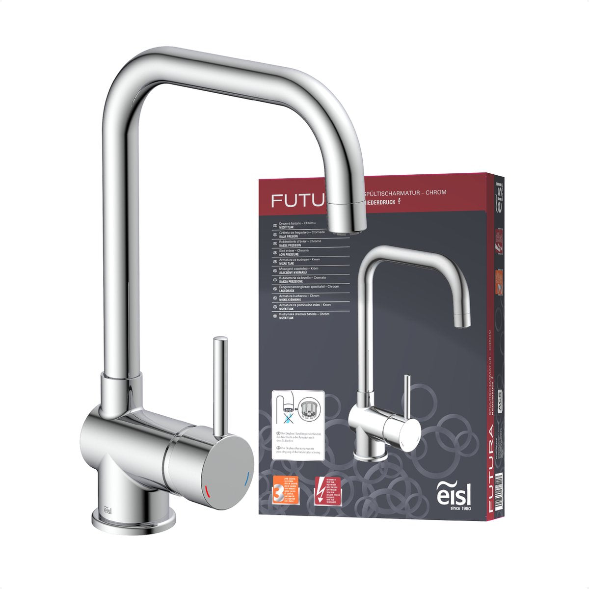 Eisl Eisl Kitchen Mixer Futura Low-Pressure Chrome -colored