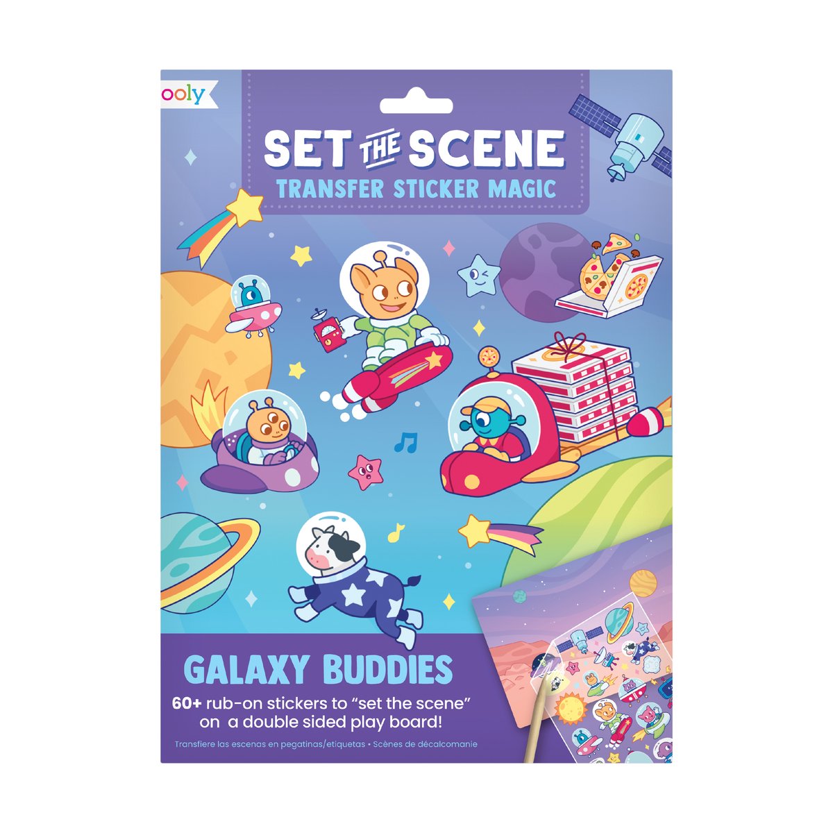 Ooly - planter le décor - transférer des autocollants magiques - copains de la galaxie