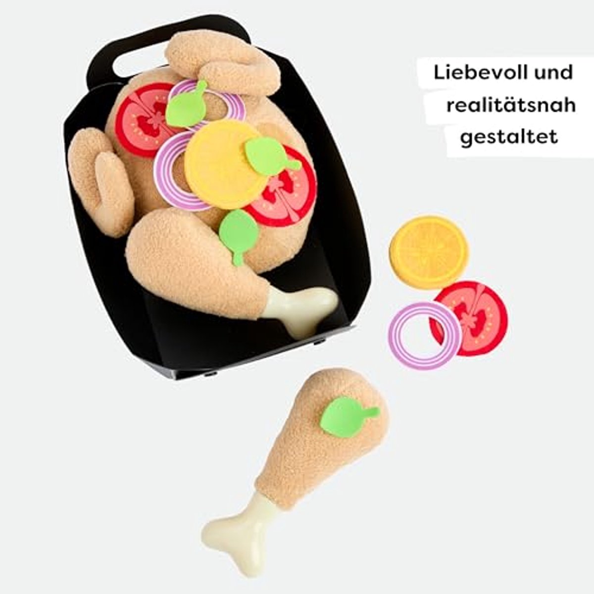 Haba jouet poulet frit - jeu de rôle créatif dans la cuisine.