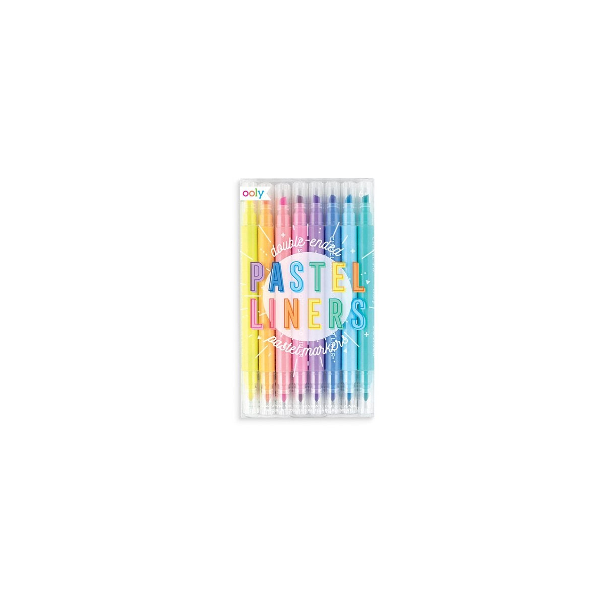 Ooly - pastel liners - marqueurs double face de couleur pastel - 8 pièces