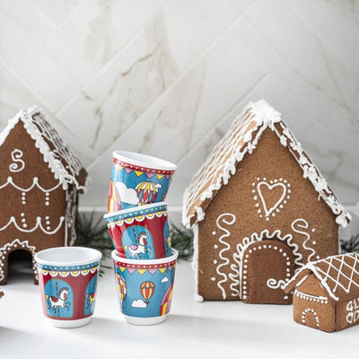 Tasses à expresso Bialetti Winter Wonderland 80 ml – lot de 4 – céramique – édition limitée